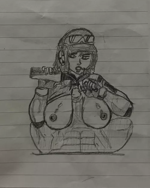 Ela titfuck sketch (Redrawing of lettuce_uwu)