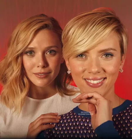 Elizabeth Olsen and Scarlett Johansson lusting on your dick. Which hole will you hit first? Elizabeth Olsen and Scarlett Johansson lusting on your dick. Which hole will you hit first?