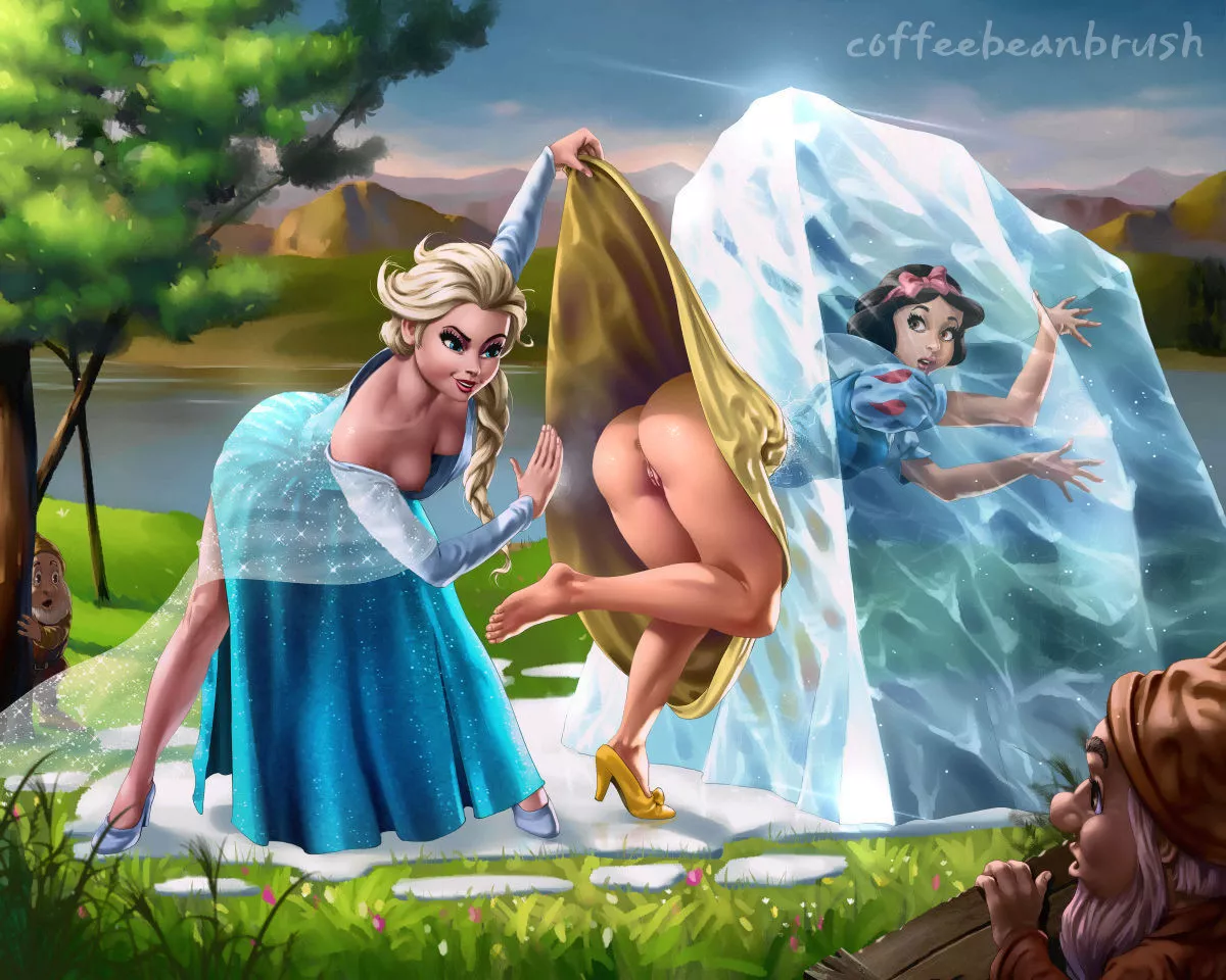Elsa x Snow White (CoffeeBeanBrush) [Frozen, Snow White]