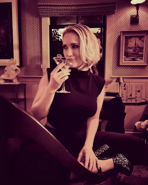 Emily Osment having a cocktail Emily Osment having a cocktail