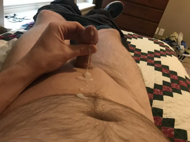 Enjoyed my rubbing the other night! Nice hot cum!