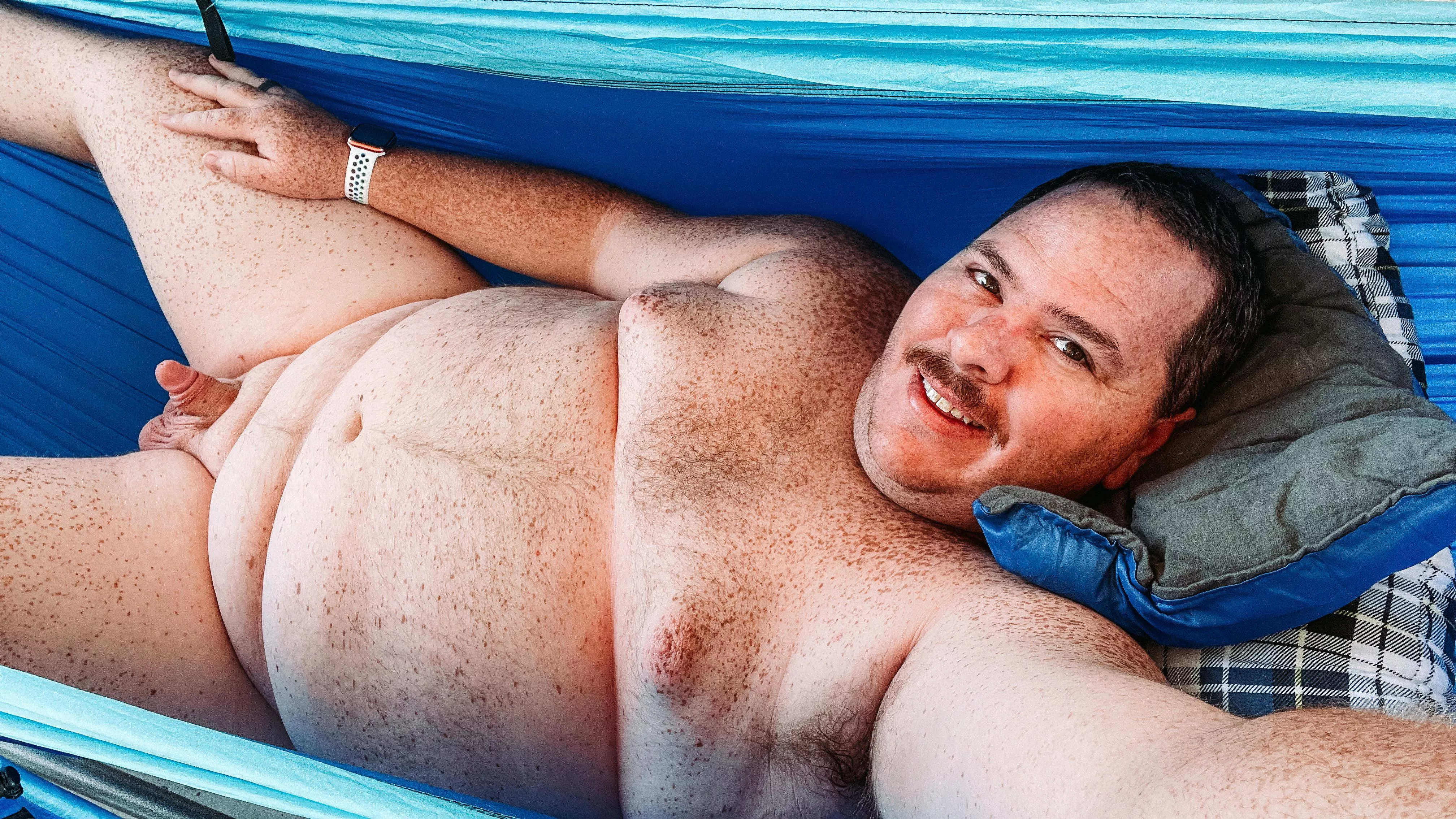 Enjoying a nice summer day hanging in my hammock. Enjoying a nice summer day hanging in my hammock.