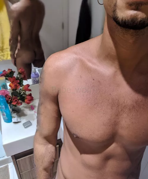 Enjoying the bathroom...