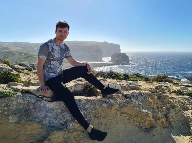 Enjoying the winter sun on Malta