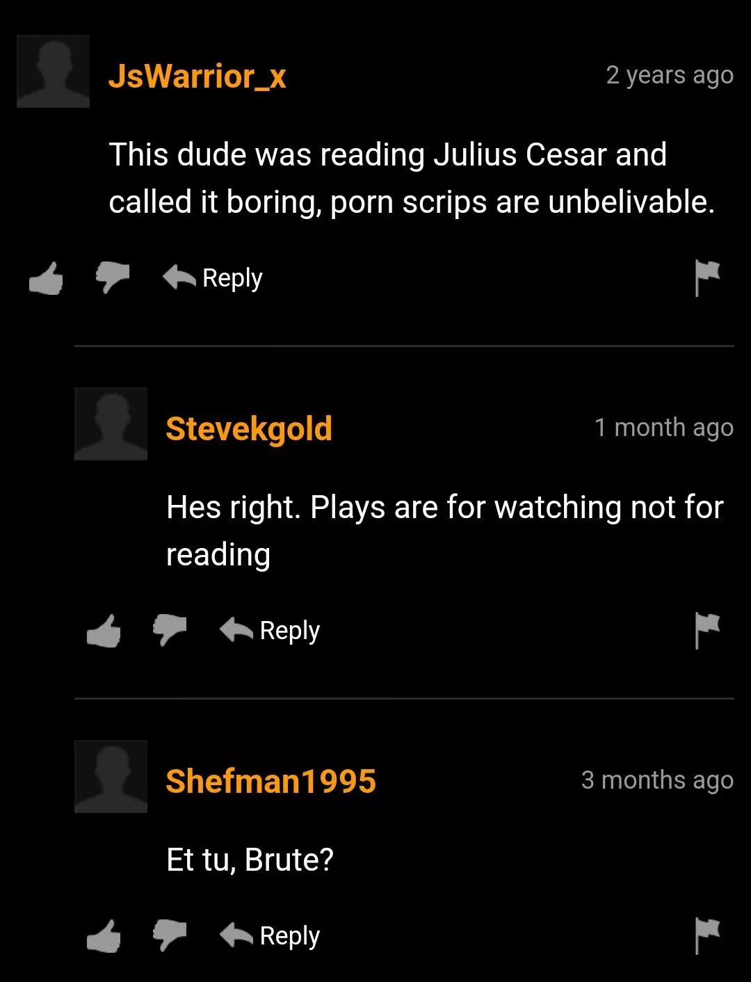 Et tu Brutus? Et tu Brutus?