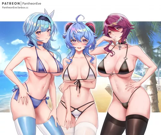Eula / Ganyu / Rosaria (pantheon_EVE) [Genshin Impact]
