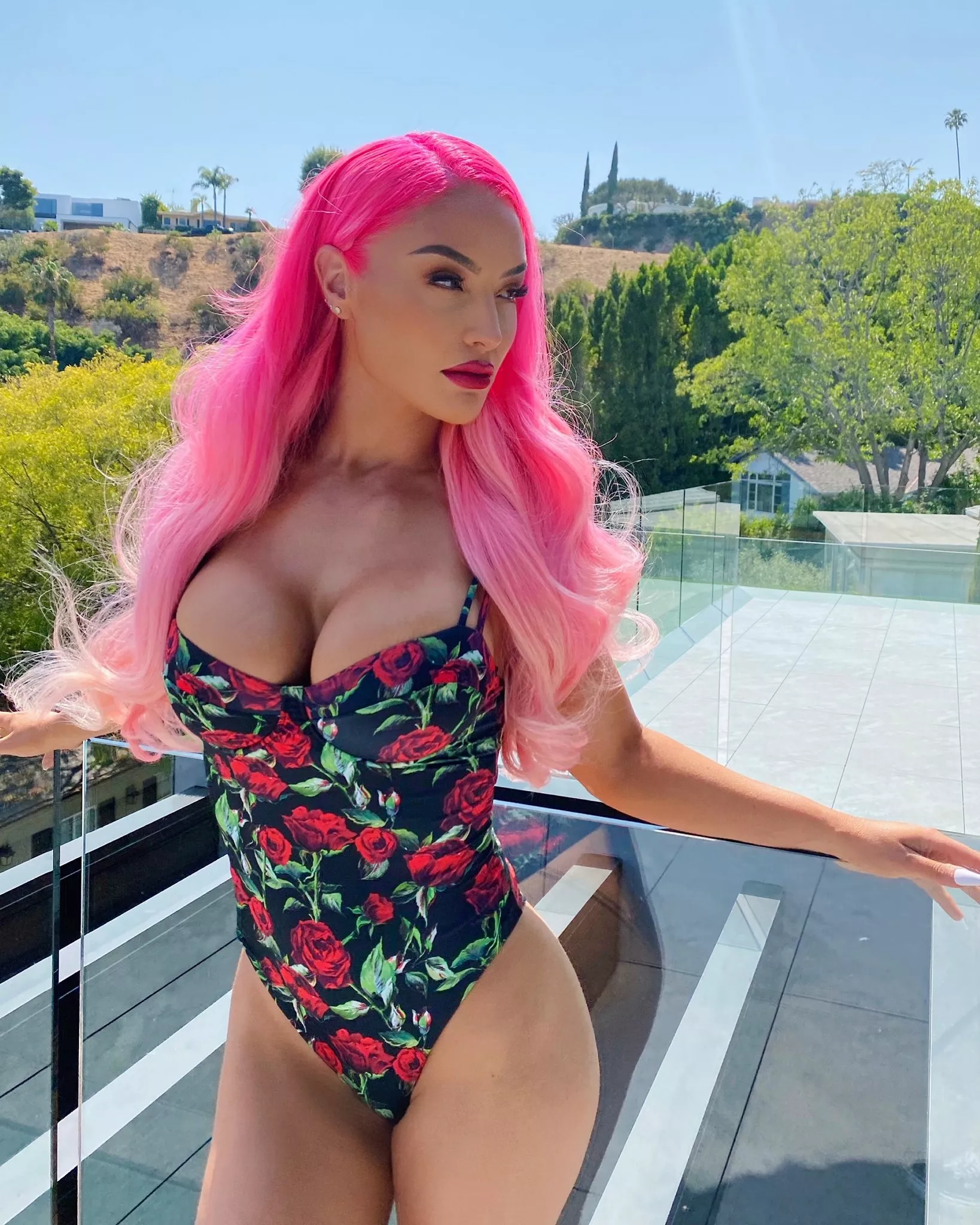Eva Marie needs to pull those damn straps down and free those huge tits