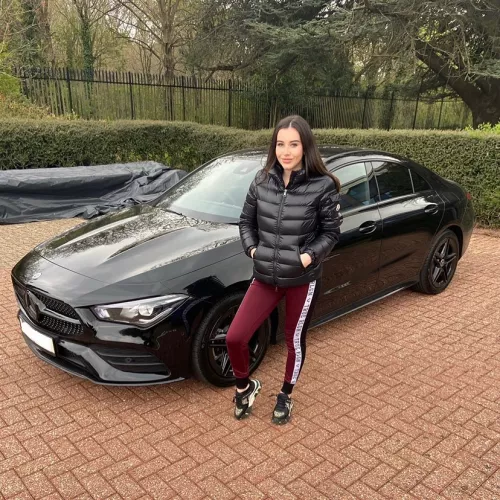 Even the car is chavvy - bet she puts a private plate on it too