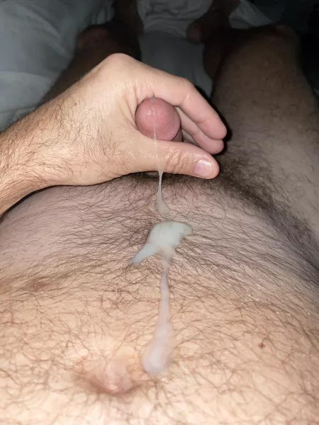 Every time it’s shooting pools of cum up to my chest!