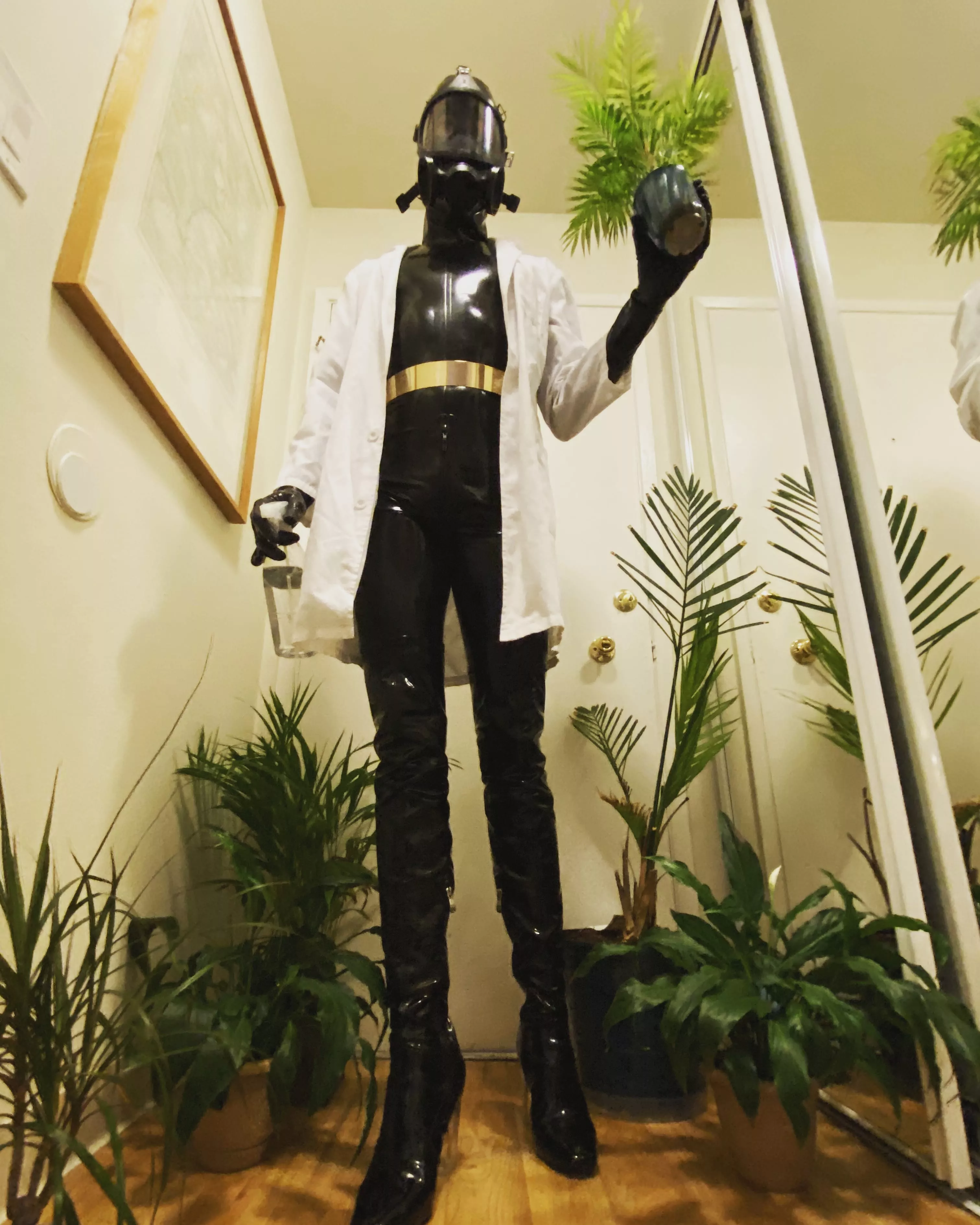 Evil scientist working on their plants (OC) Evil scientist working on their plants (OC)