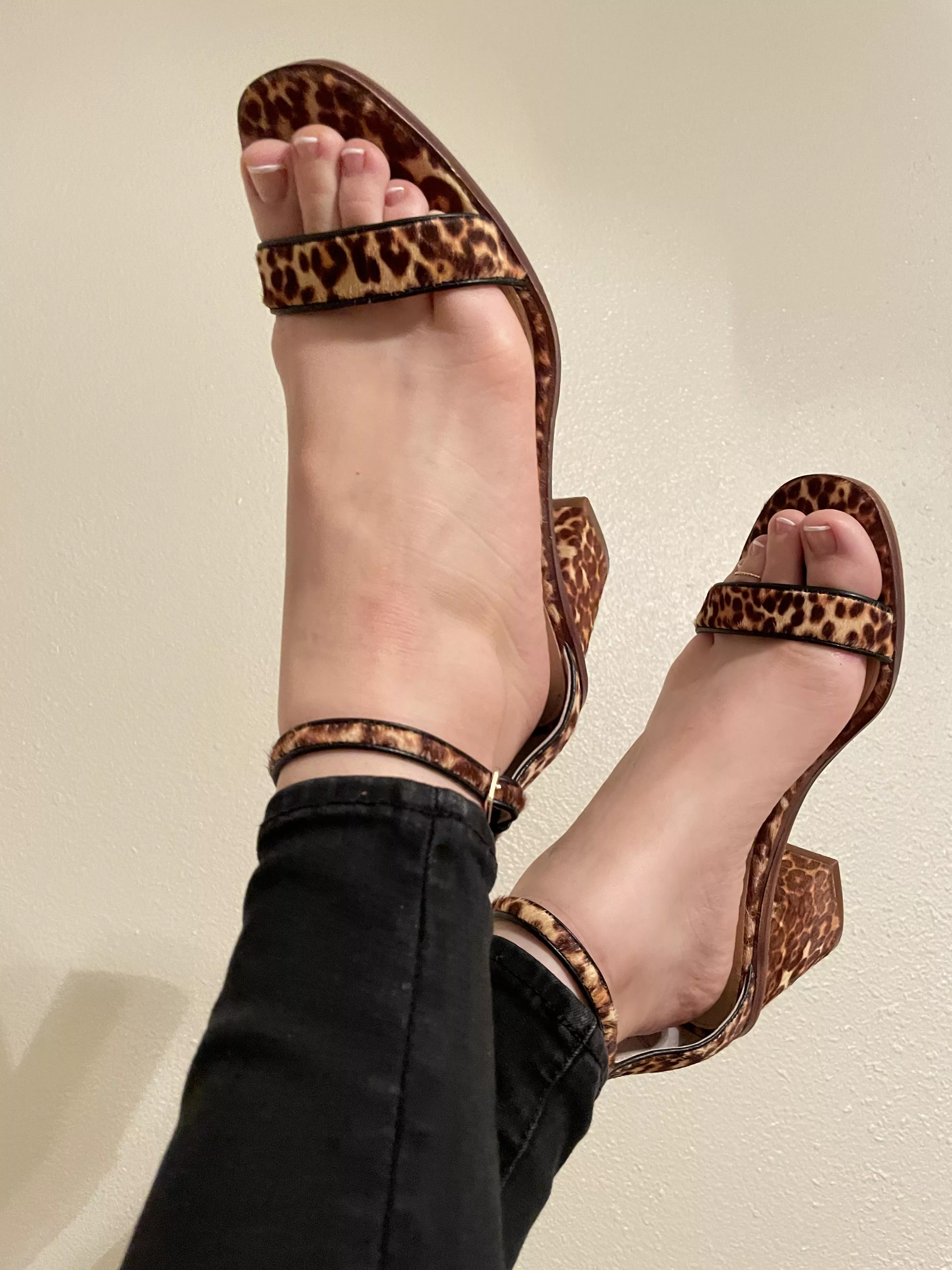 Excited to show off my new heels and french pedicure!! π π Excited to show off my new heels and french pedicure!! π π