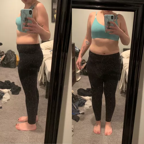 F/ 5’4”/152 - Just got myself a personal trainer. I started 3 weeks ago, 2 days a week. I did weigh myself today and lost 8 lbs, which is great but how long did it take to see the results? Some words of advice would be great!