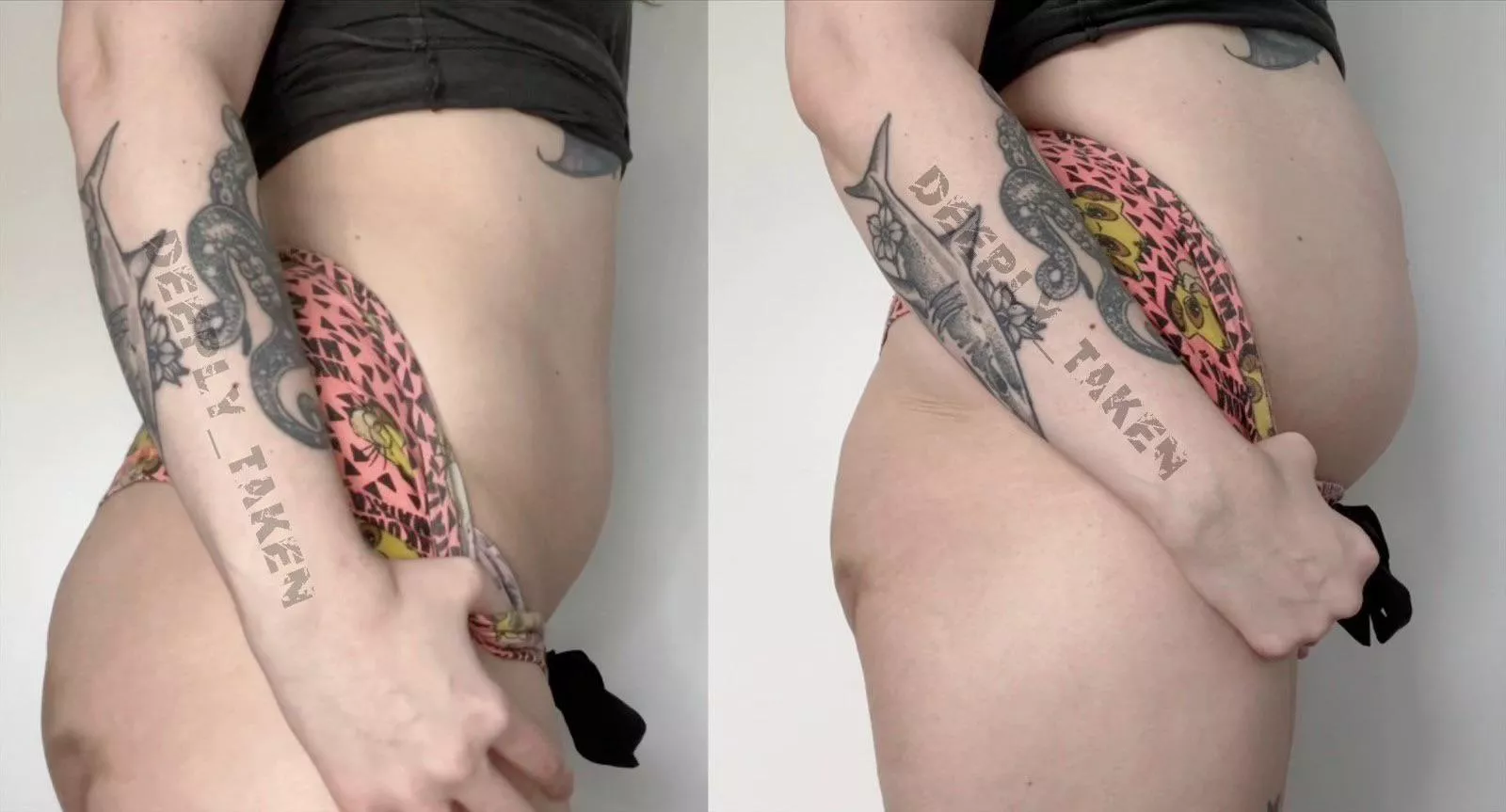 [F] 🖤 Before and After my Massive McDonalds Lunch - One Large Big Mac, Two Large Fries, 9 Cheese Sticks and 6 Nuggets, wash down with Coke 🖤