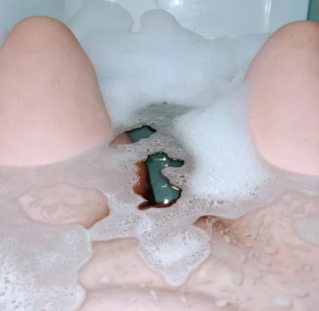 [f] bored and having a bath