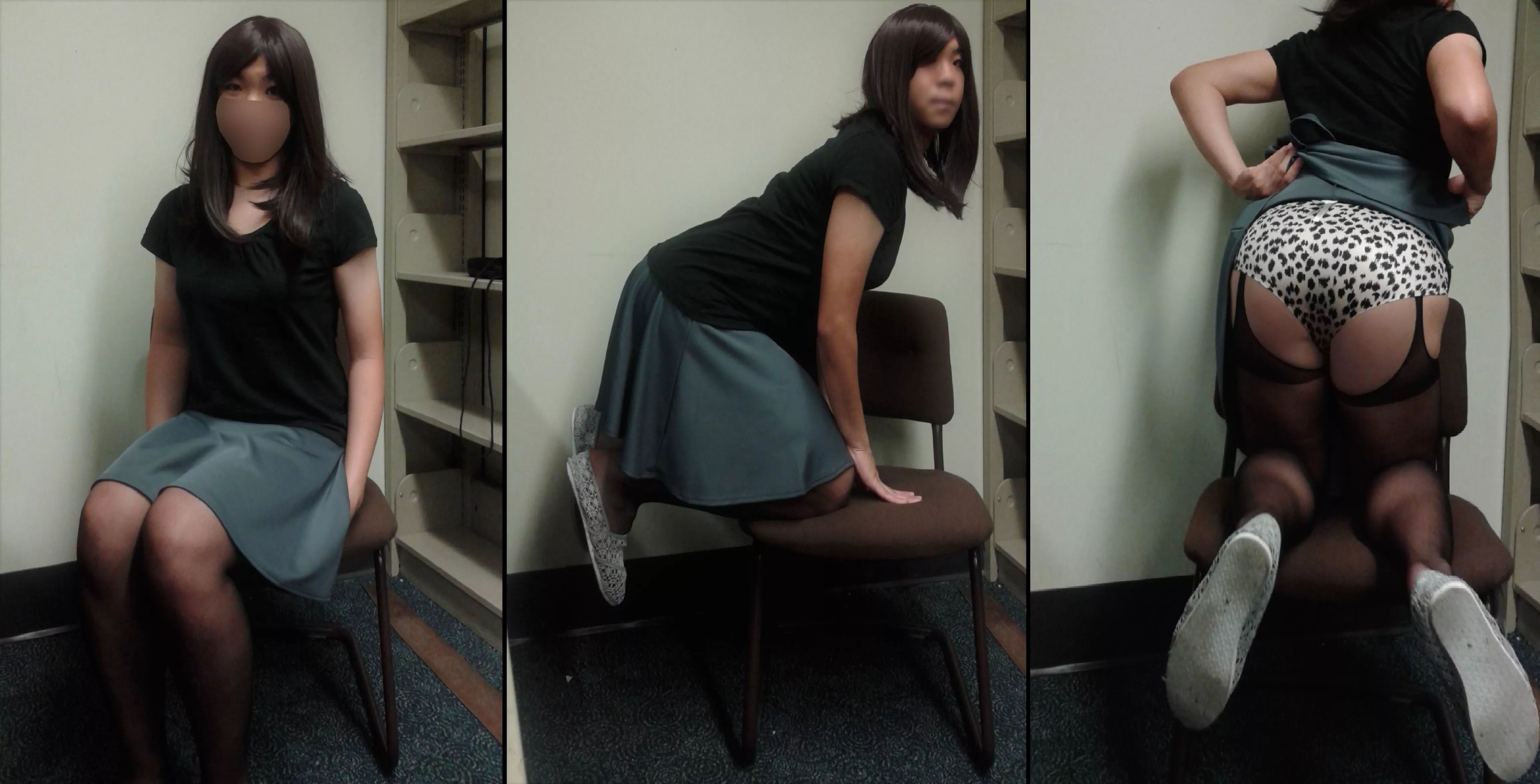 [F] When the shy girl working in a corner of the library is hiding some wild lingerie under her plain clothes :)