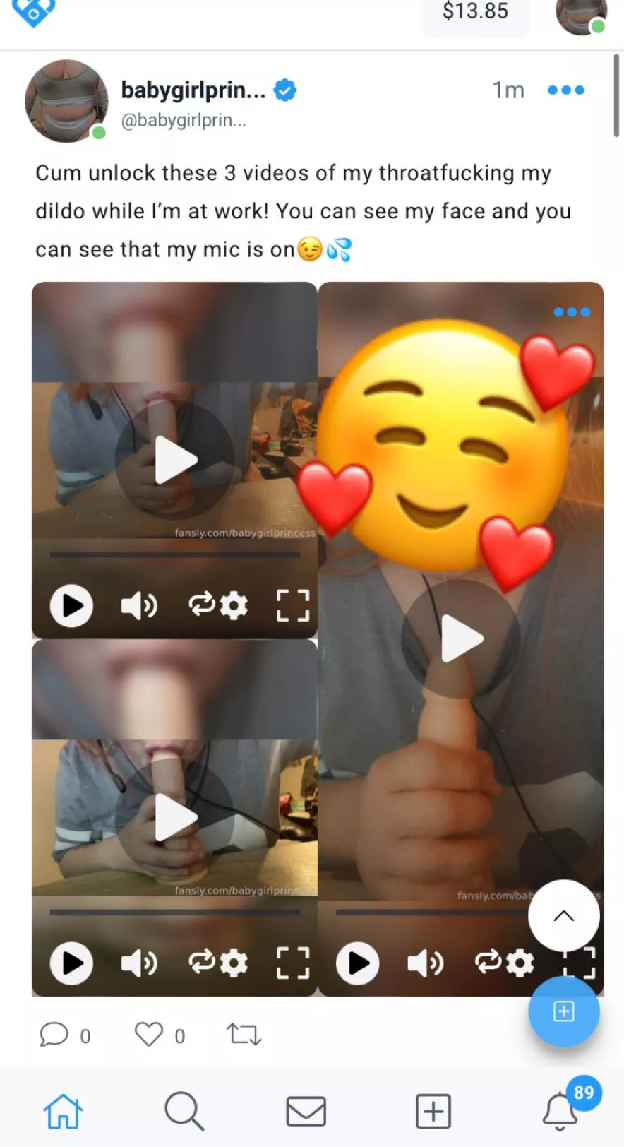 (F19) go check out my latest fansly videos💦🥵