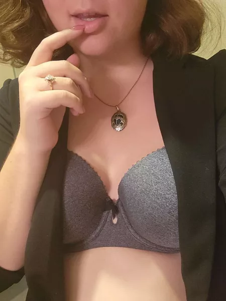 (F19) (OC) Would you eat me out under my desk if I asked?