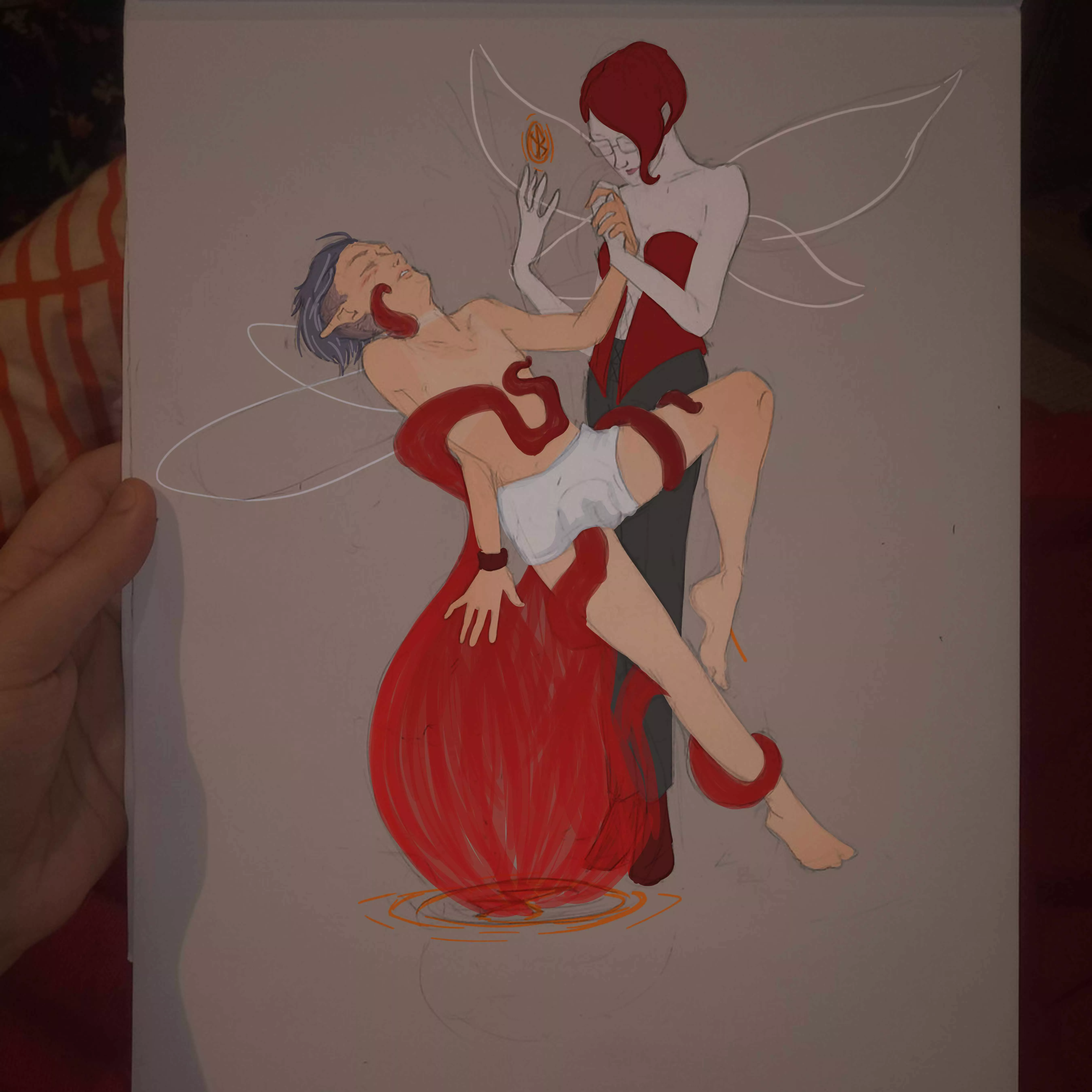 Fae playing with some spells (tentacles! femdom! couplegoals!) Fae playing with some spells (tentacles! femdom! couplegoals!)