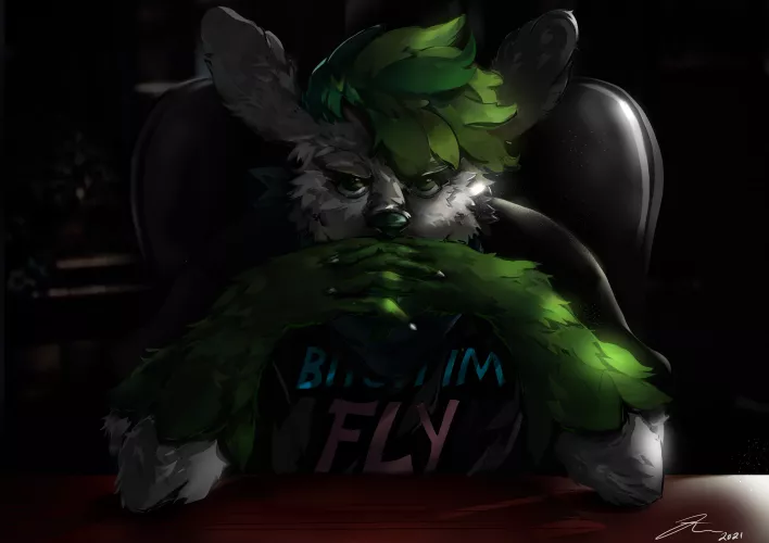 Fairly new to the furry community, hoping to keep improving! Critiques are welcomed! 😤😊(Art for a friend by me) (Comms open)