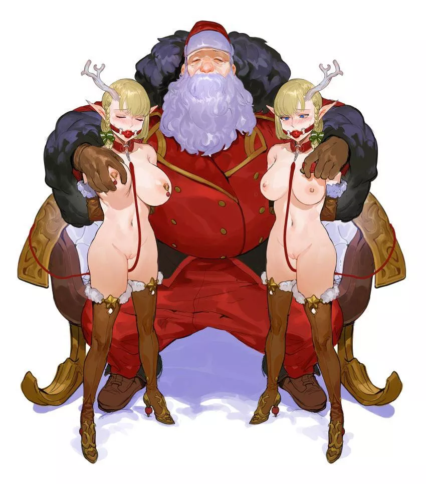 father christmas pet deers are hot father christmas pet deers are hot