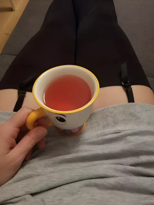 Feeling a little adventurous today, care to join me for some herbal tea? 😅 [F]