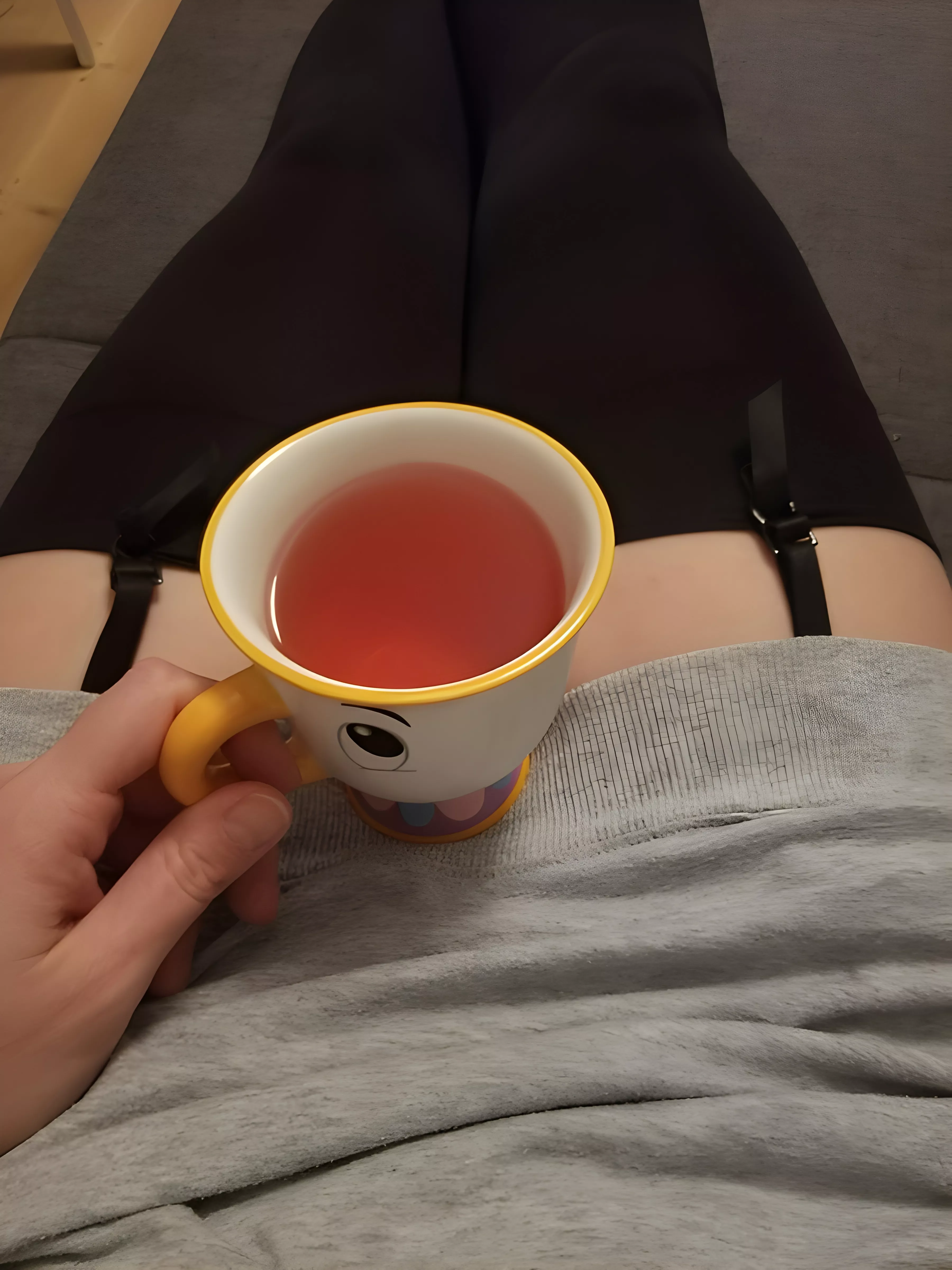 Feeling a little adventurous today, care to join me for some herbal tea? 😅 [F]