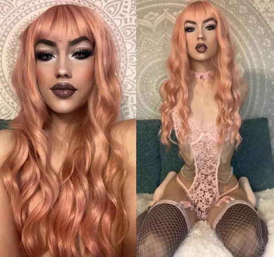 Feeling SOOO sexy in this pink π can I be your fuckdoll today daddy? π₯΅