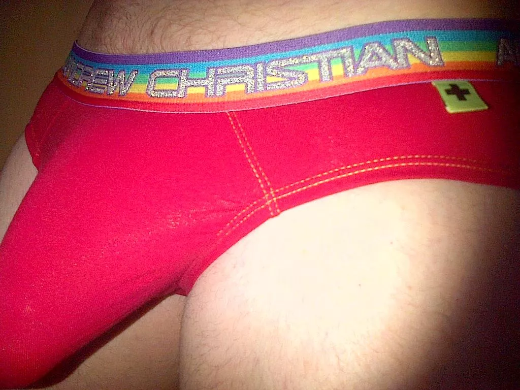 Felt sexy in my Andrew Christian briefs 😉