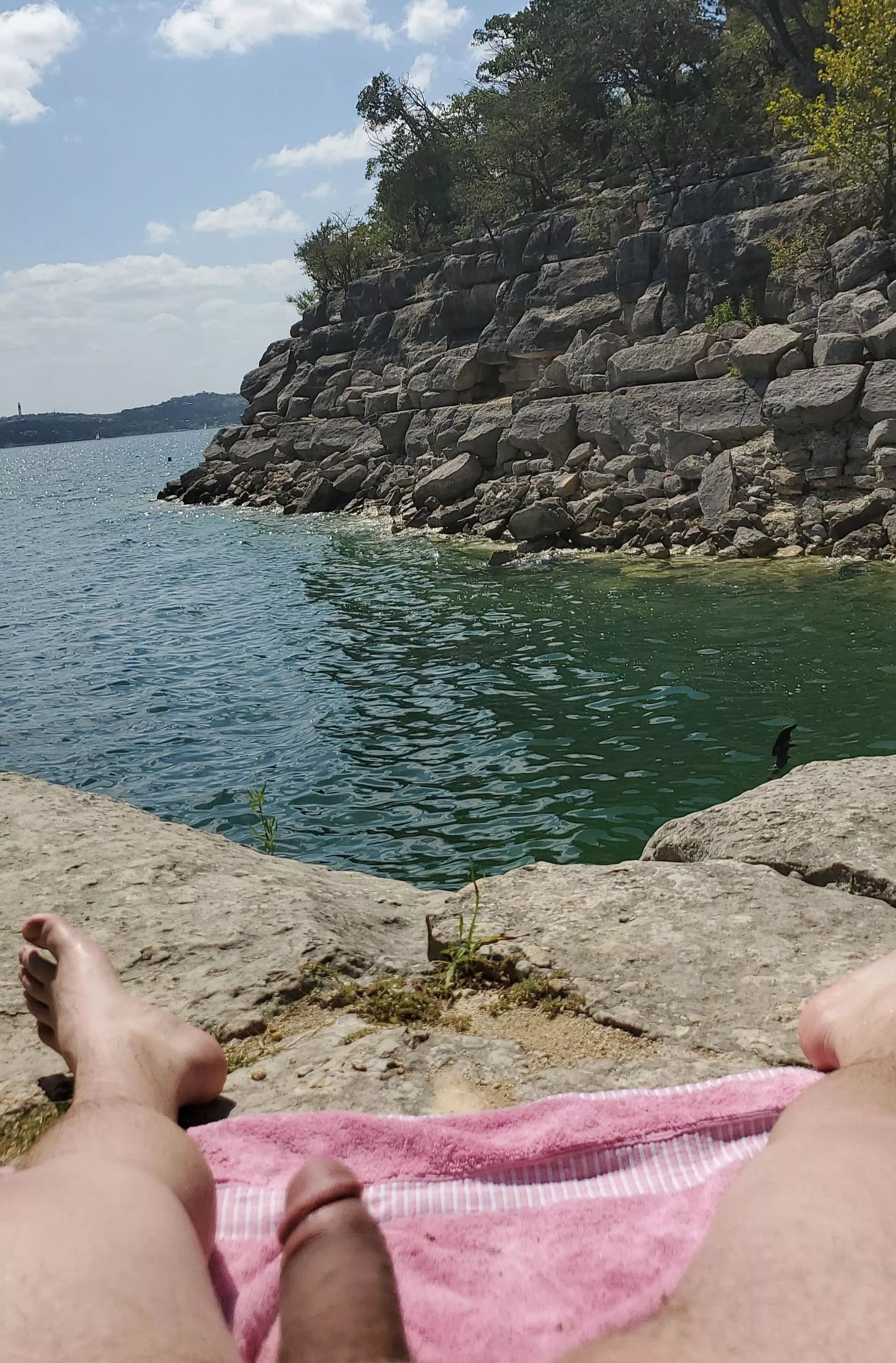 Felt so exposed but didn't hide the semi. What would you do if you saw me on the beach?