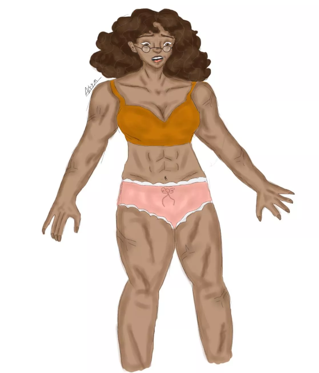 Female muscle growth art by me Female muscle growth art by me