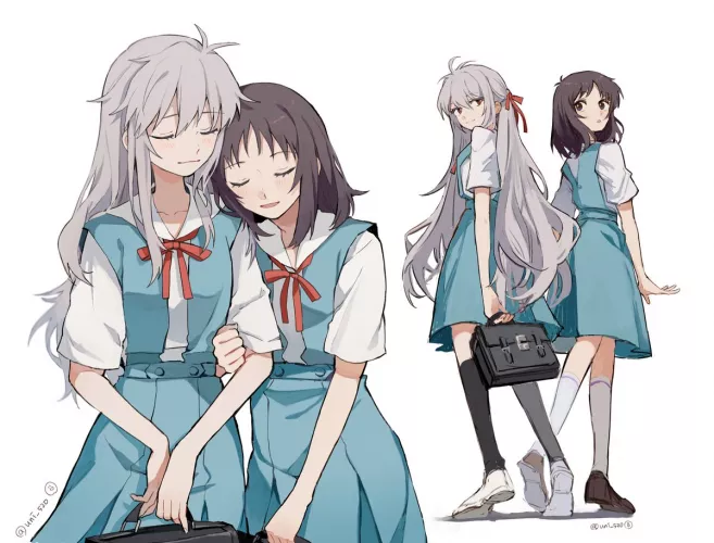 Female shinji and kaworu [Neon geniuses evangelion]