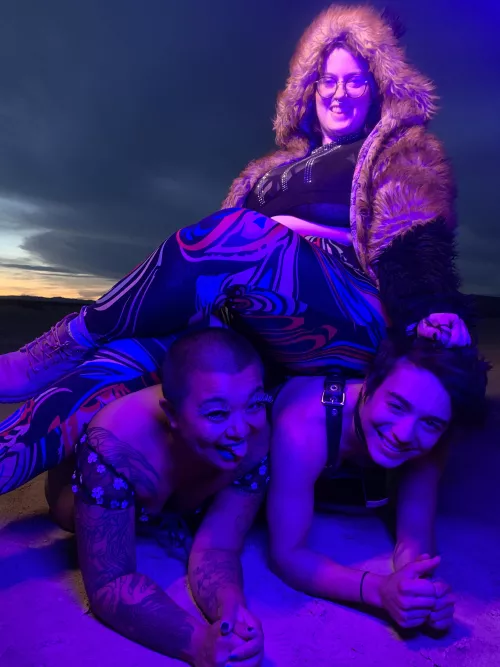 Femdom is my lifestyle so I practice it everywhere. Even at the vanilla desert rave my friends threw!