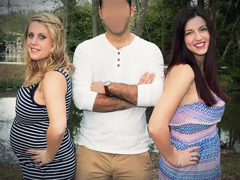 FFM 2 Pregnant Sister Wives with Their Husband and the Father of Their Children FFM 2 Pregnant Sister Wives with Their Husband and the Father of Their Children