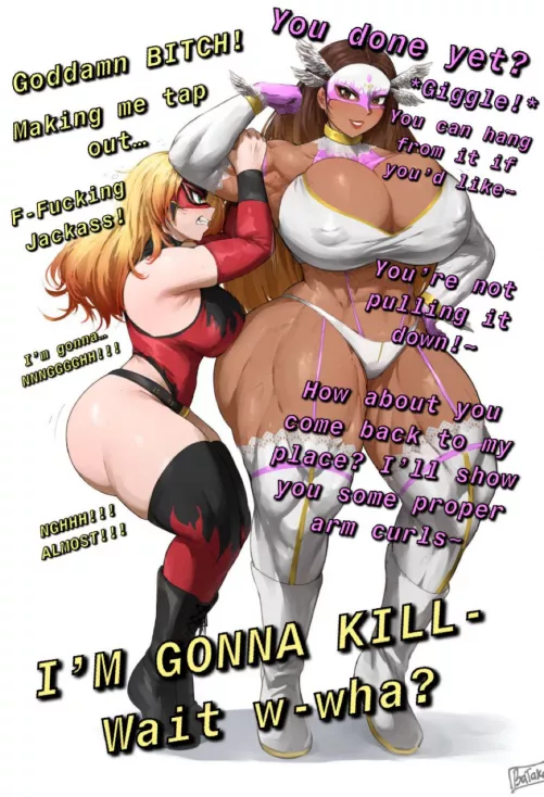 Fiery Competition!!! [Yuri] [Teasing] [Muscles] [Abs] [Huge Thighs] [Crush Like Sparrow’s Egg~]