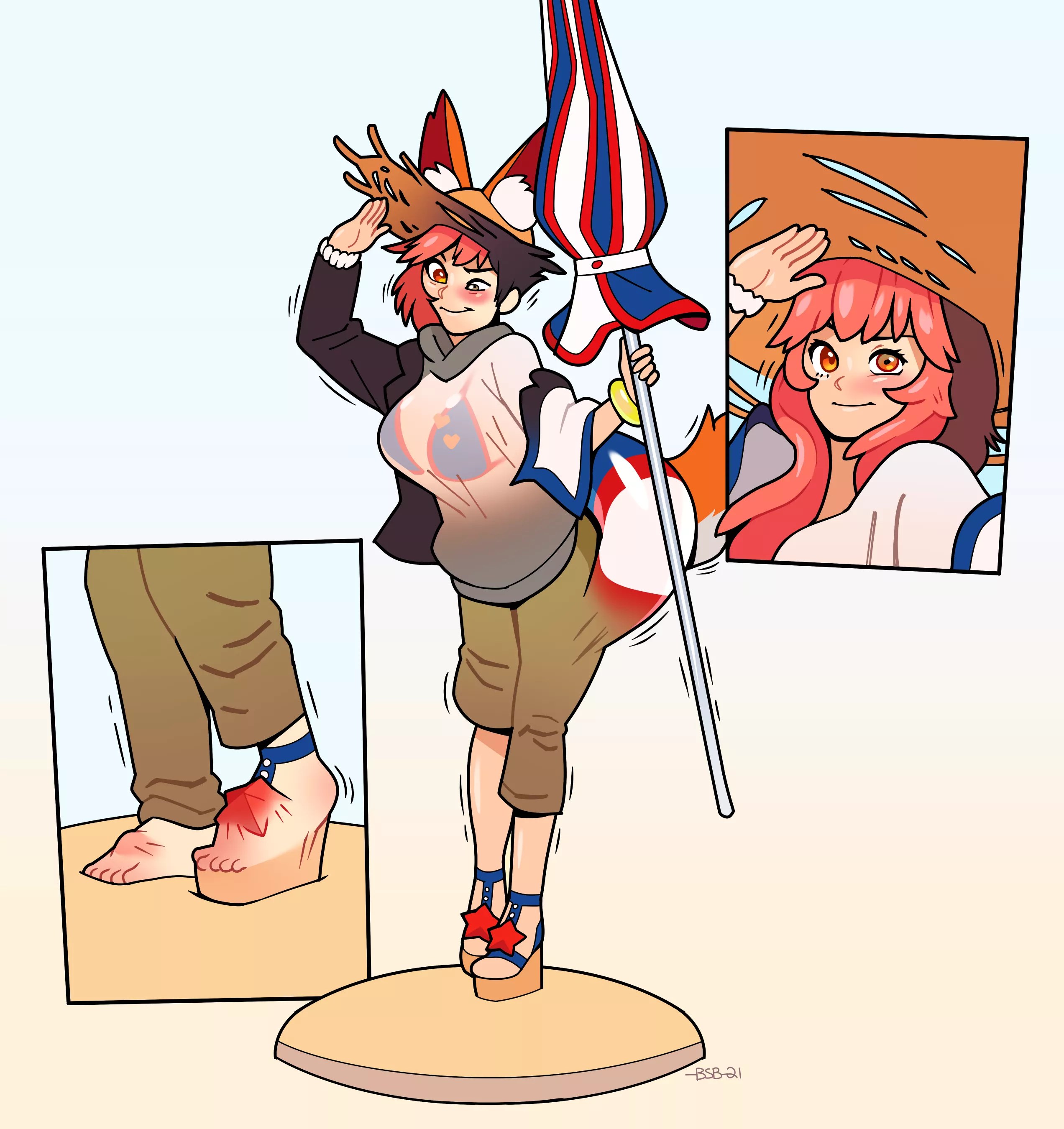 Figures! This stand was a trap! (M Human -> F Fox Girl Figurine; Inanimate) (Fate/Extra) by Blackshirtboy Figures! This stand was a trap! (M Human -> F Fox Girl Figurine; Inanimate) (Fate/Extra) by Blackshirtboy
