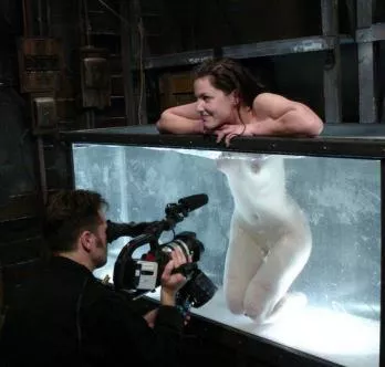 Filming Bobbi in the tank...