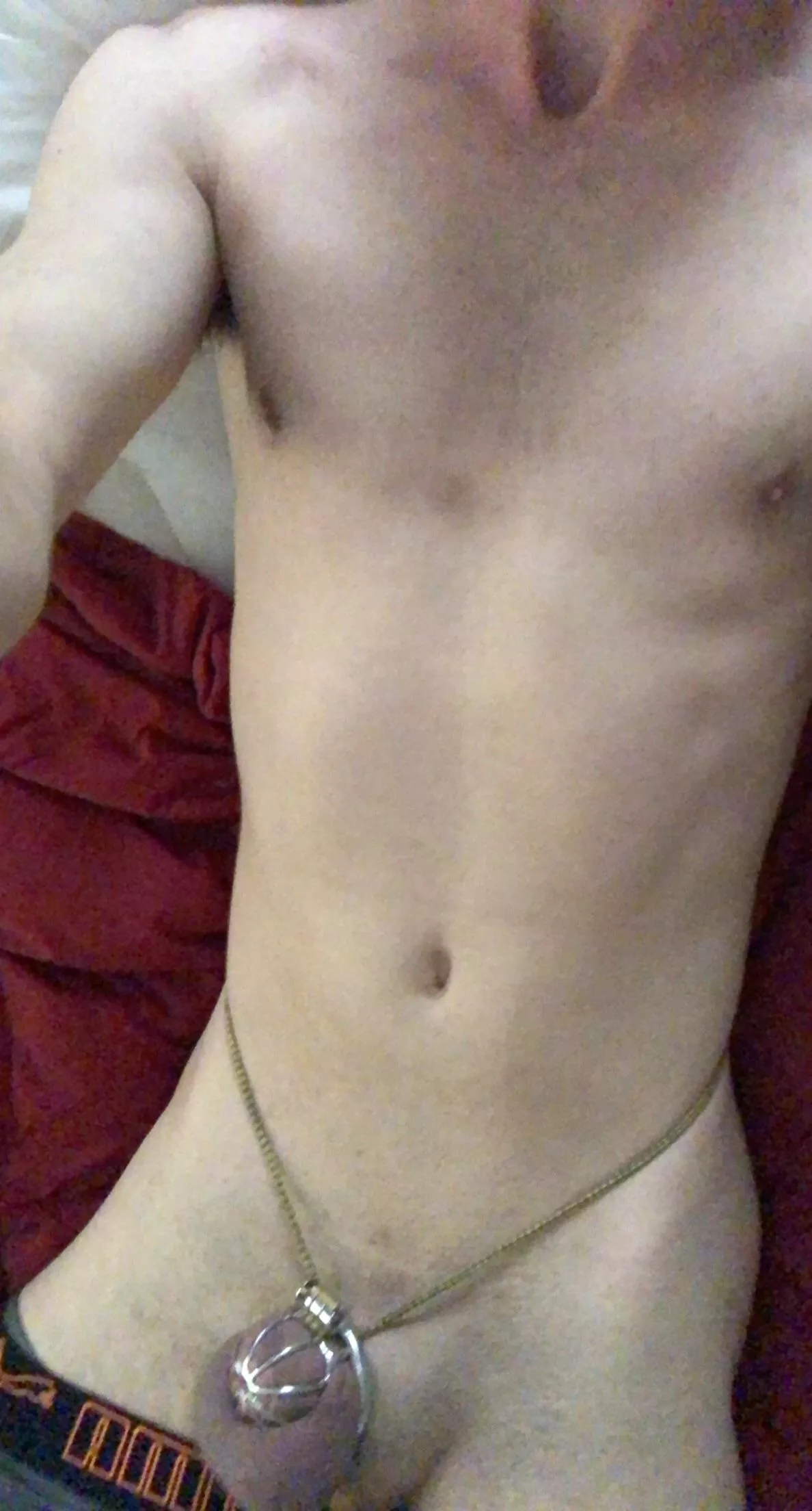 Finally found a cage that fits, just need some dick 😛