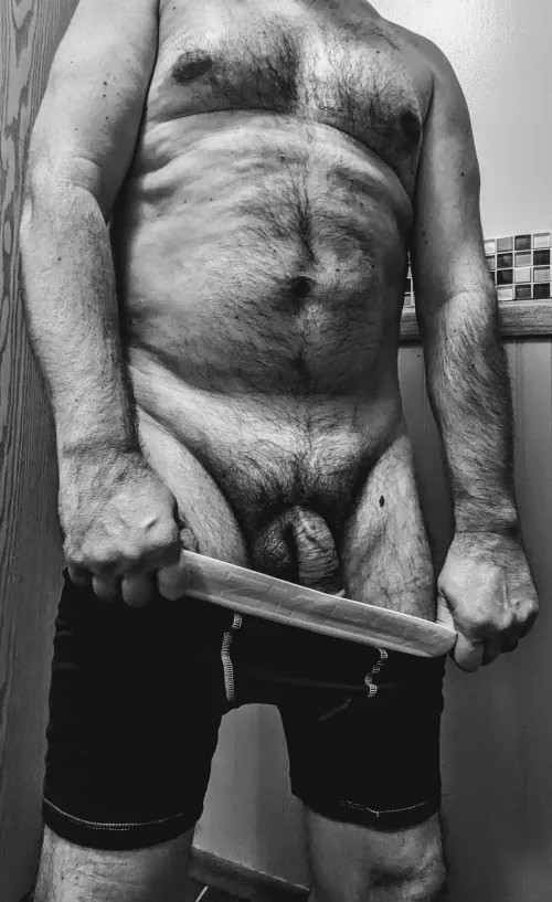 Finish pulling them down or just whip it out?