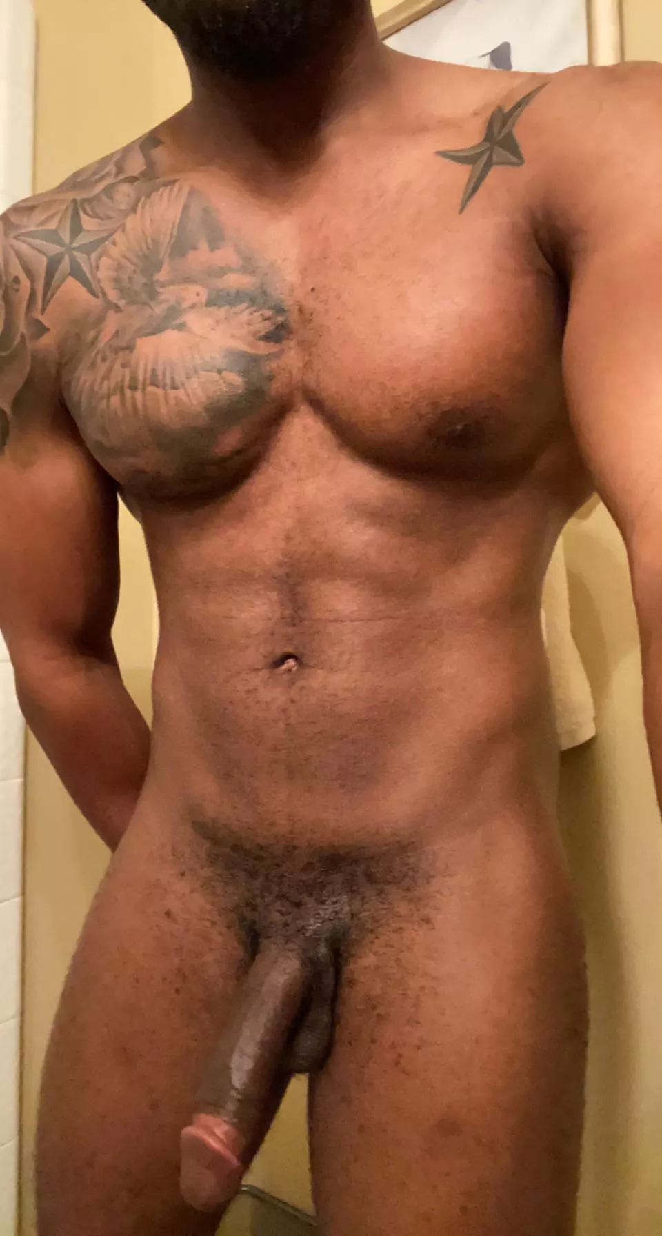 Finished my chest work out and letting it hang