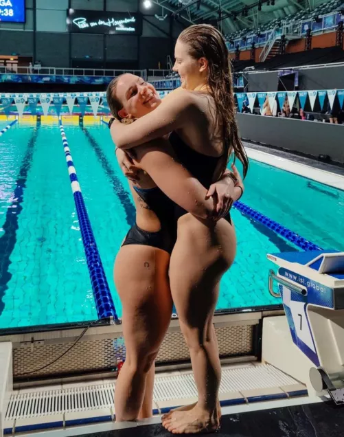 Finnish swimmers Jenna Laukkanen and Ida Hulkko