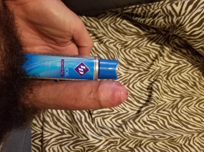 First cock compare. Want to know what I did with the lube next?