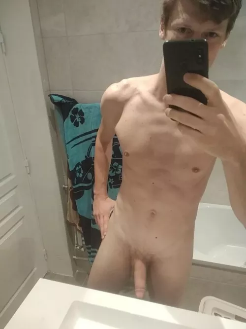 First nude in [m]y renovated bathroom!