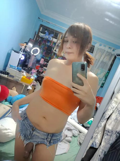 First post here. Have been on hrt for almost 10 months + and here's a mirror selfie First post here. Have been on hrt for almost 10 months + and here's a mirror selfie