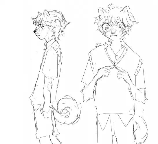 first time drawing a furry! This is my fursona ^^ does it like a shiba inu?