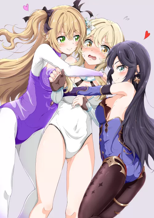 Fischl, Lumine & Mona [Genshin Impact]