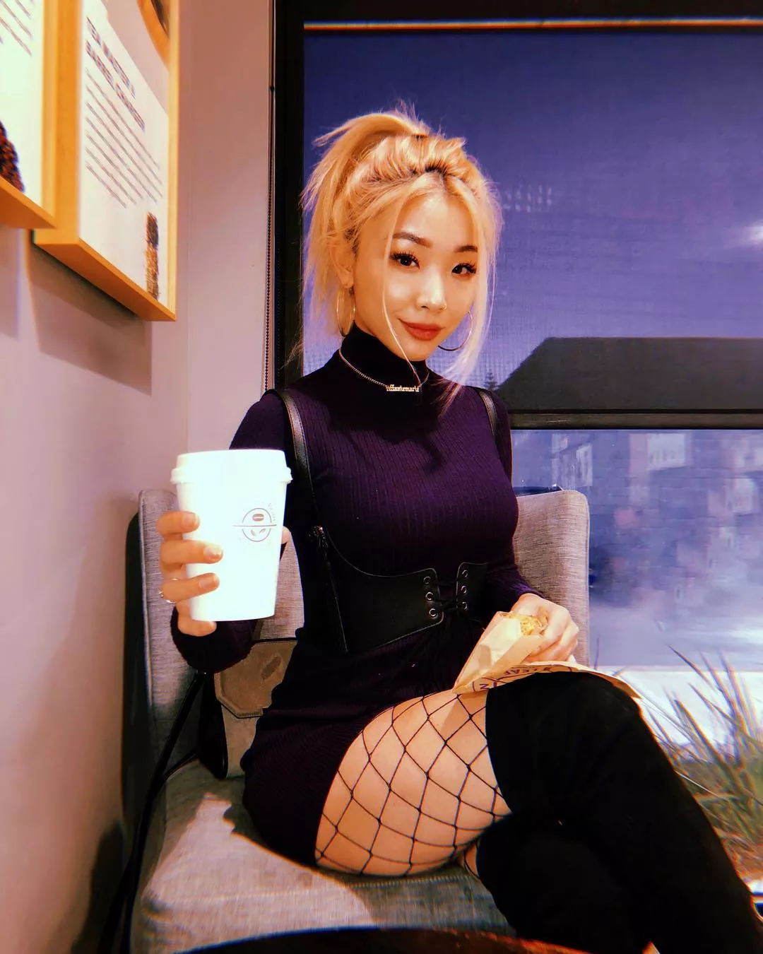 Fishnets and coffee