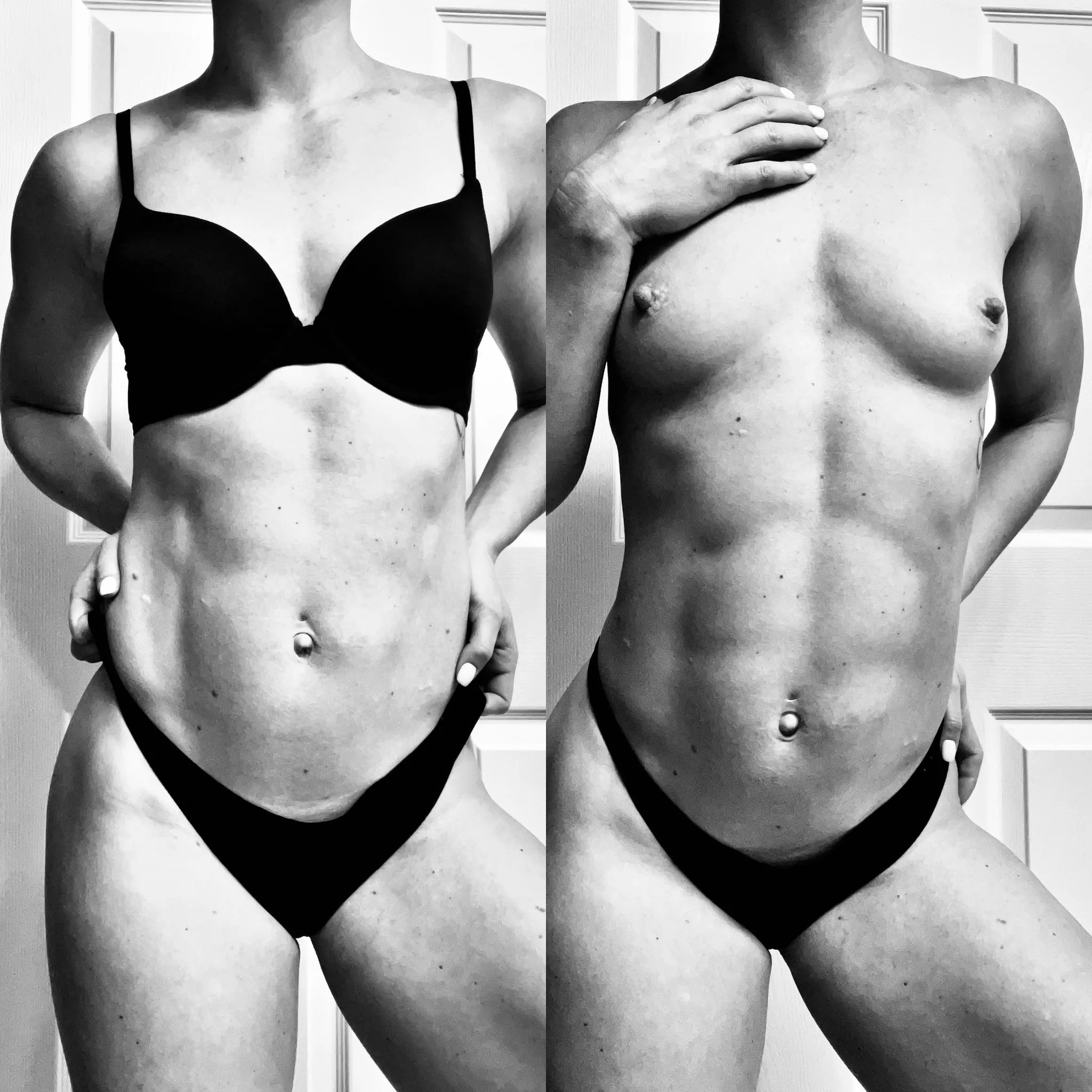 Fit girl on / off
