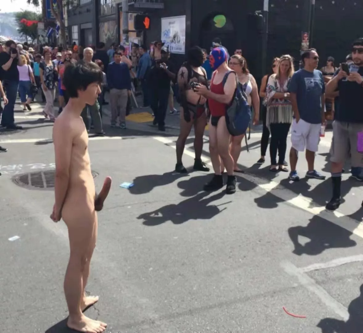 Public Erection Nude