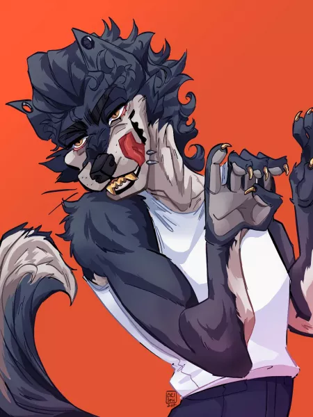 For a dollar, would you pet this good boy? (Art by me)