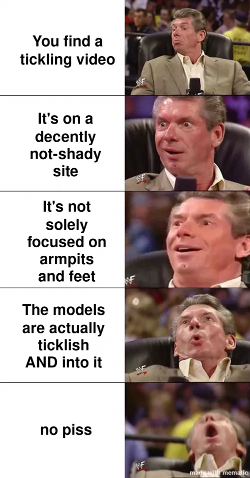 For me, who enjoys tickling, but is very averse to feet, this is actually a lot rarer than you might think